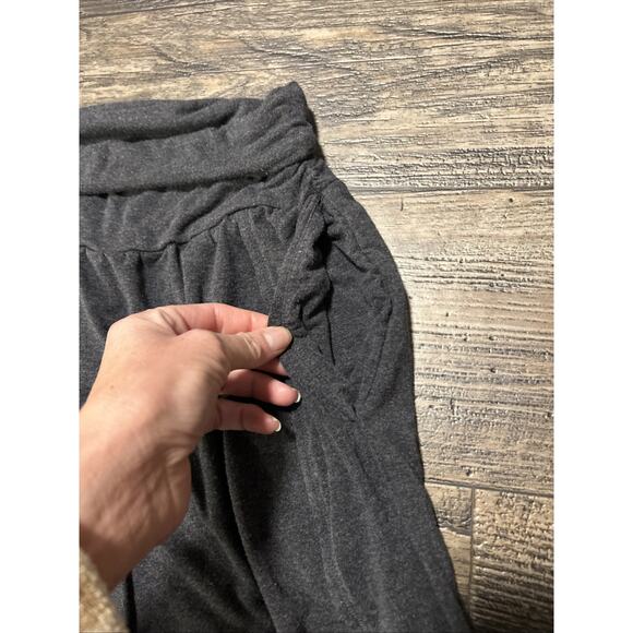 Athleta Flow With It Pant Dance Yoga Crop Gray Women XS Fold Over Hippie Pull On - Picture 4 of 7